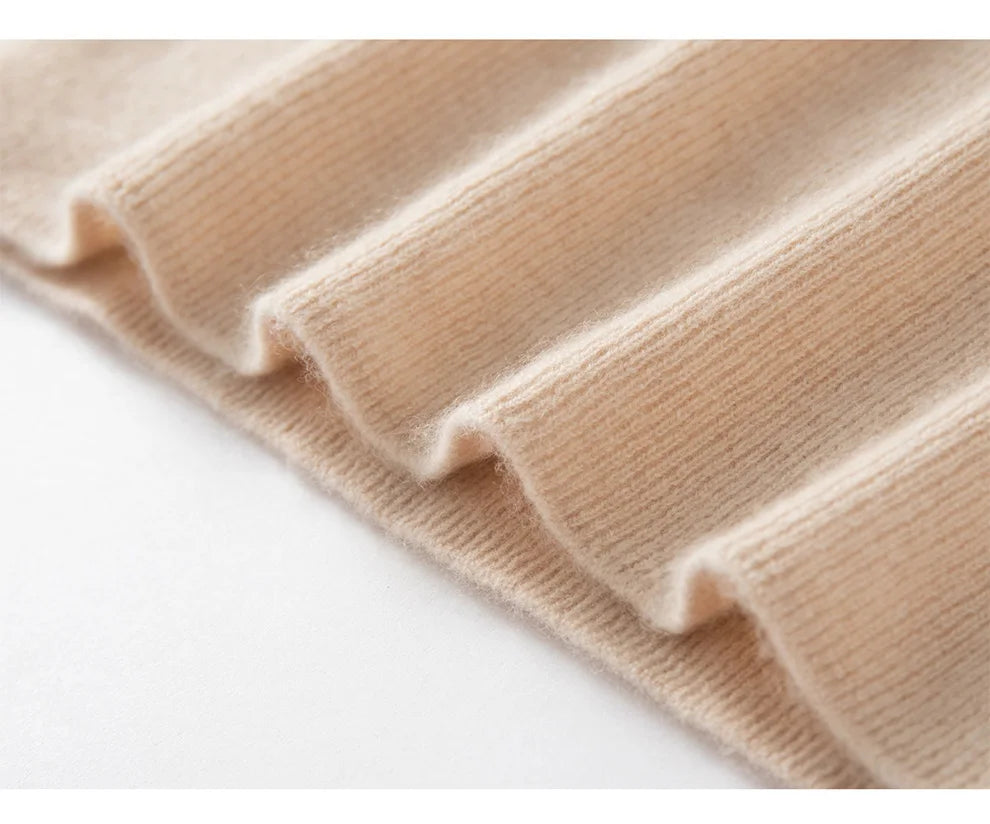 Cashmere Knitted Sleeveless Mock Neck Sweater