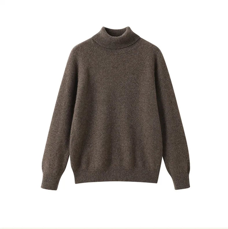 Yak Wool Turtleneck Long-Sleeved Thick Sweater